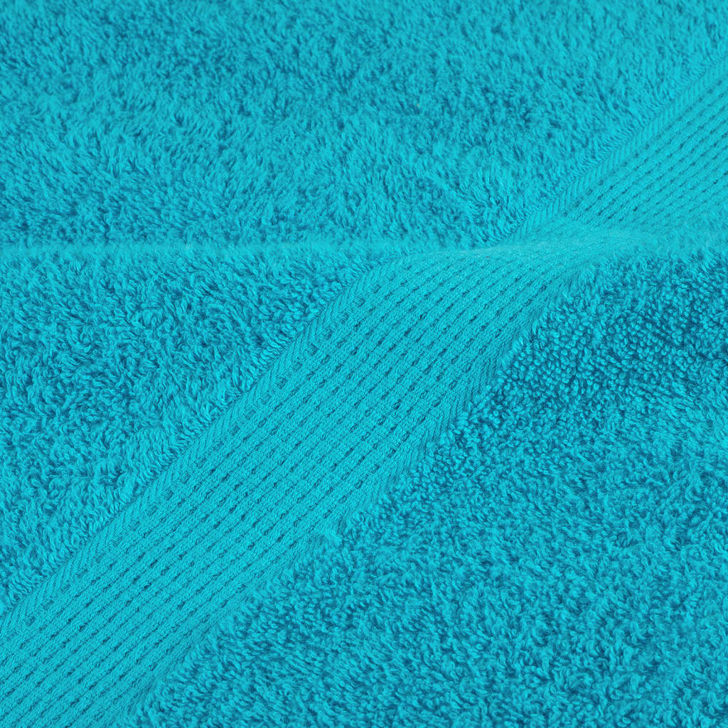 Premium gjestehåndklær SOLUND 10 stk turkis 30x50 cm 600 g/m2