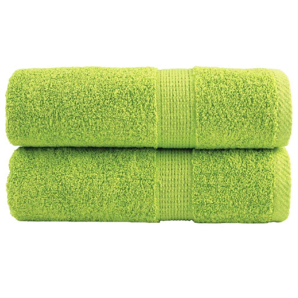 Premium vaskehåndklær SOLUND 2 stk eplegrønne 30x30 cm 600 gsm