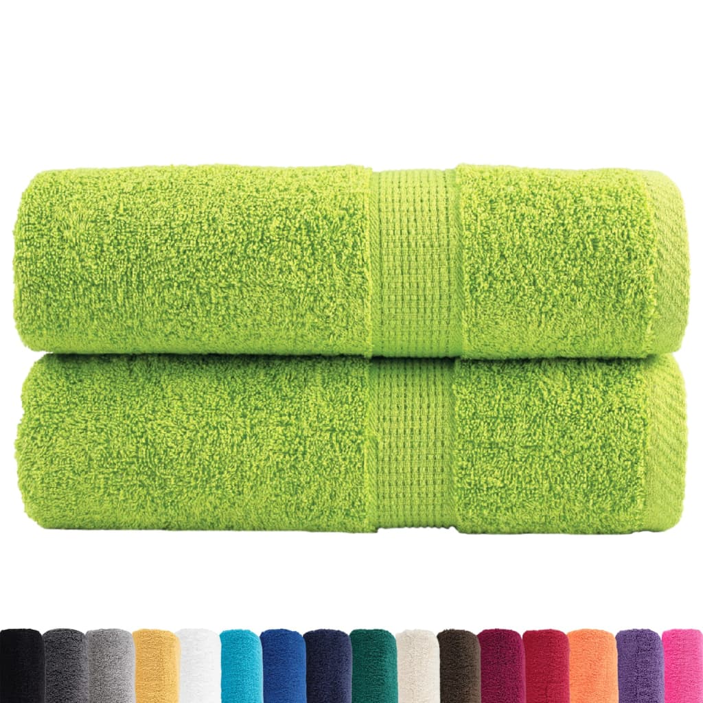 Premium vaskehåndklær SOLUND 2 stk eplegrønne 30x30 cm 600 gsm