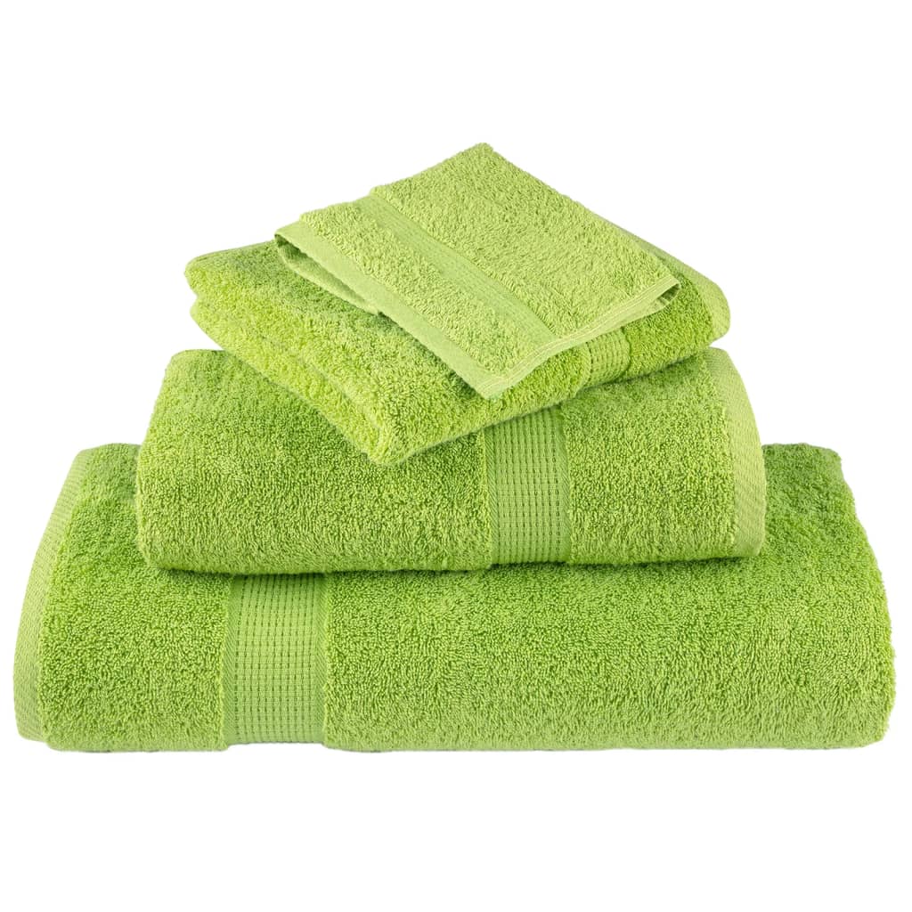 Premium vaskehåndklær SOLUND 2 stk eplegrønne 30x30 cm 600 gsm