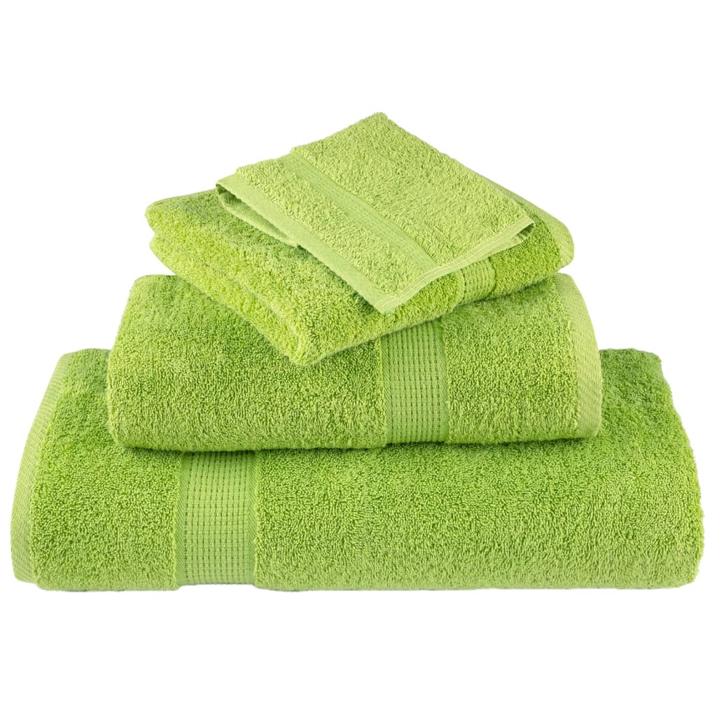 Premium vaskehåndklær SOLUND 10 stk eplegrønne 30x30 cm 600 gsm