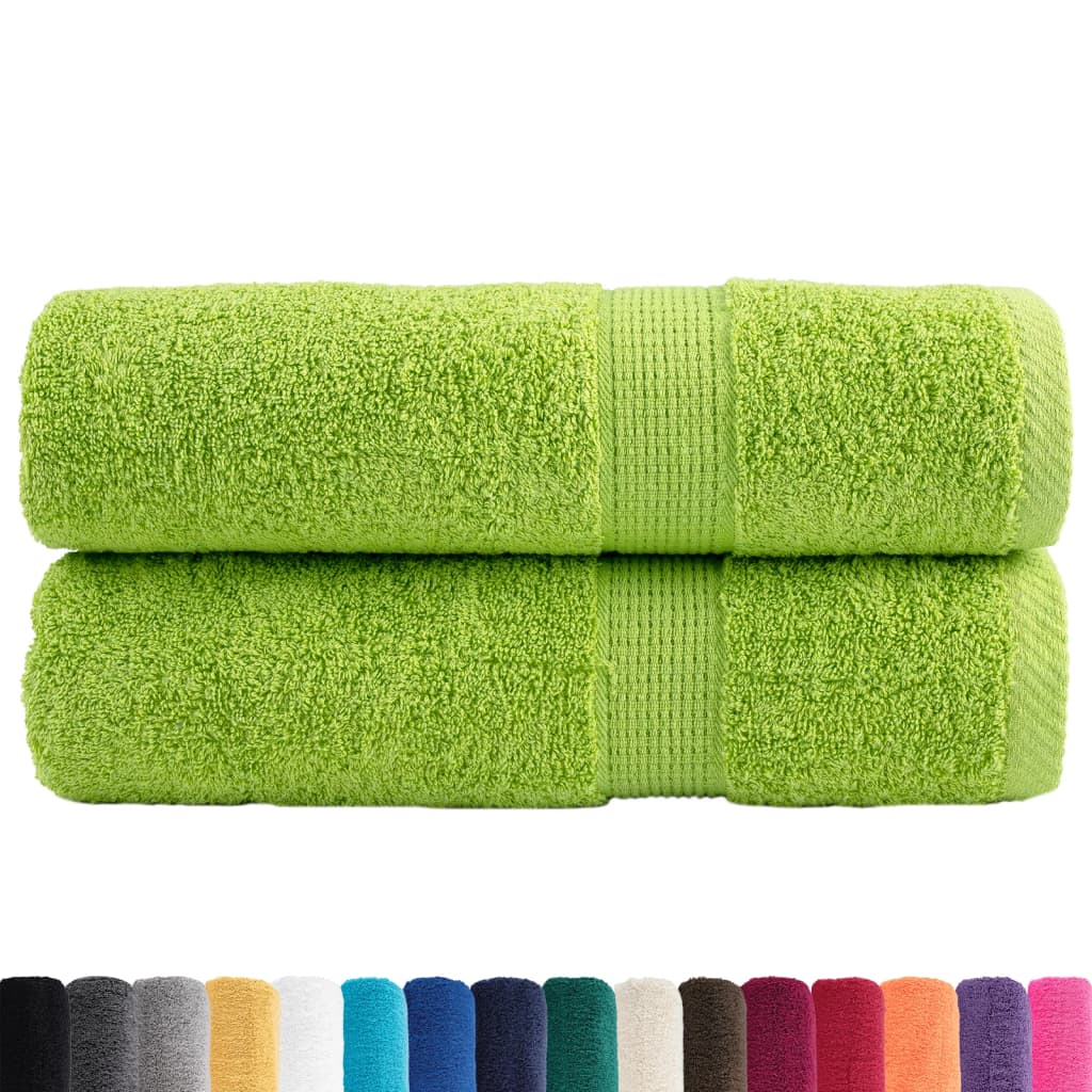 Premium håndklær SOLUND 2 stk eplegrønn 50x100cm 600 g/m2