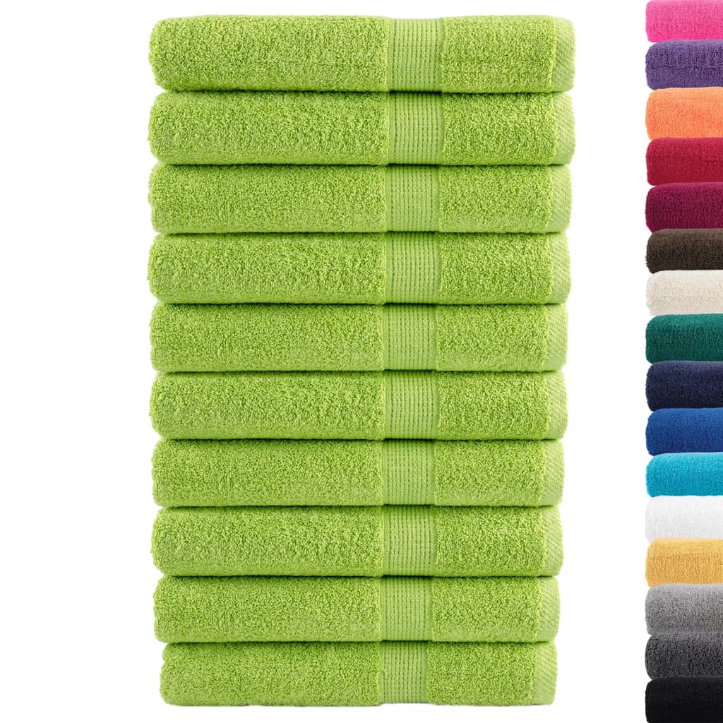 Premium håndklær SOLUND 10 stk eplegrønn 100x200cm 600g/m2