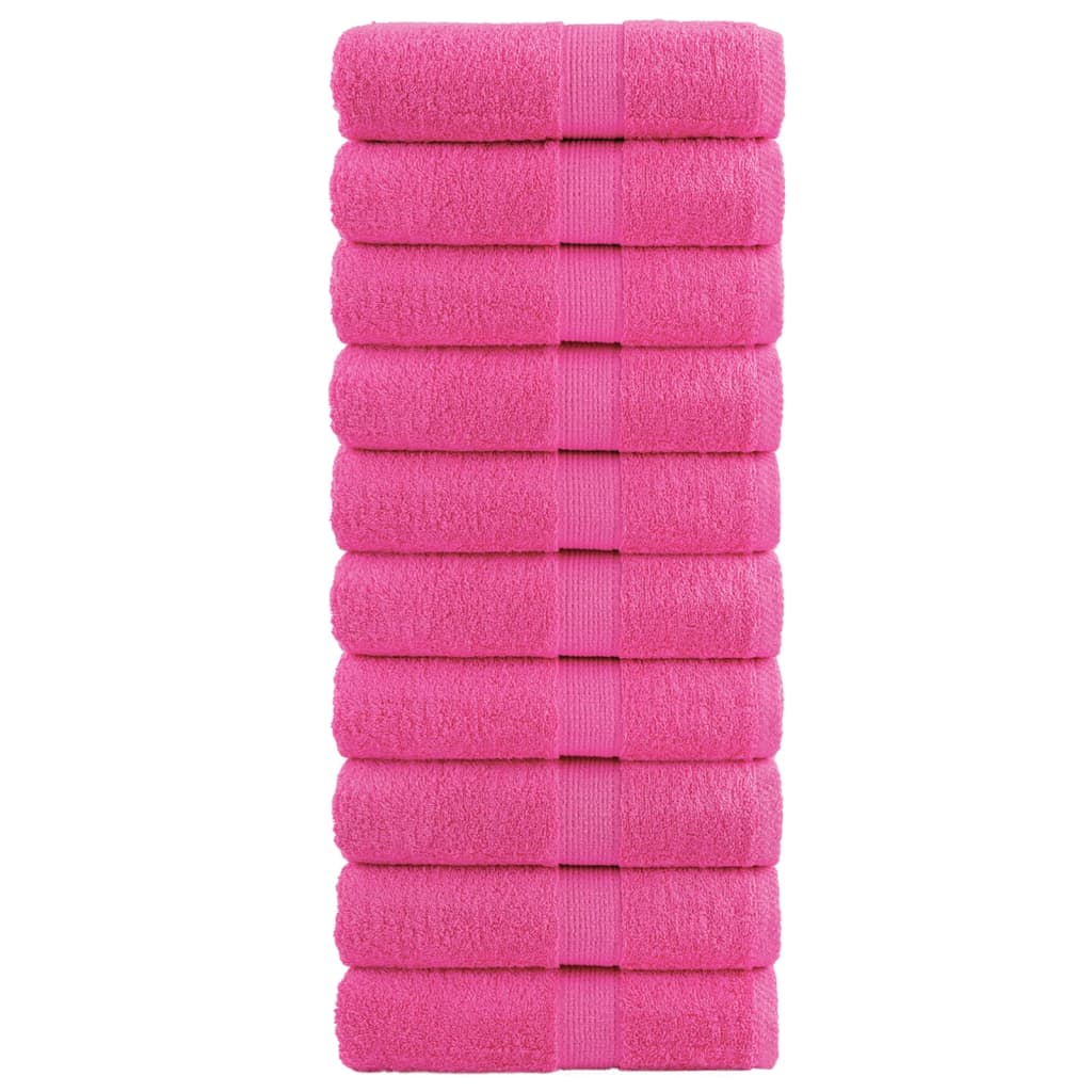 Premium vaskehåndklær SOLUND 10 stk rosa 30x30 cm 600 gsm