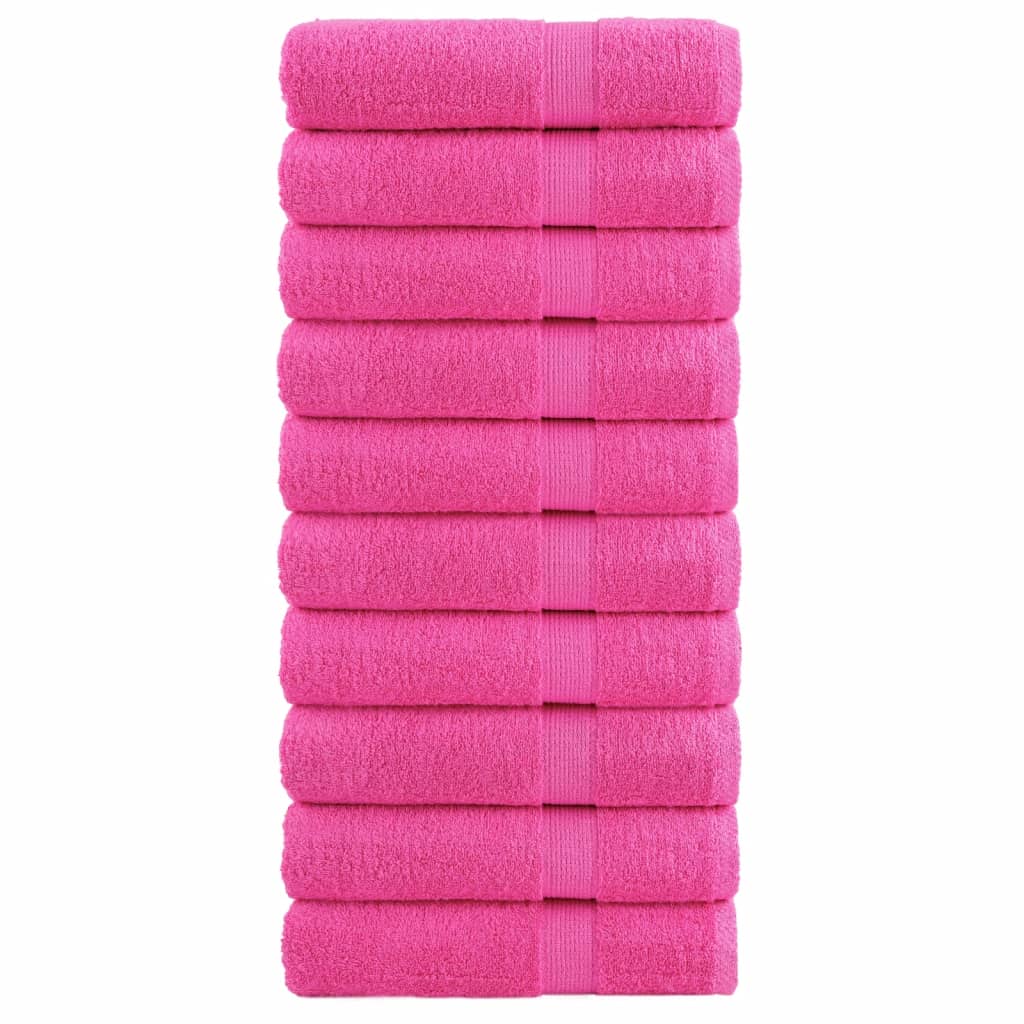 Premium dusjhåndklær SOLUND 10 stk rose 70x140 cm 600 g/m2