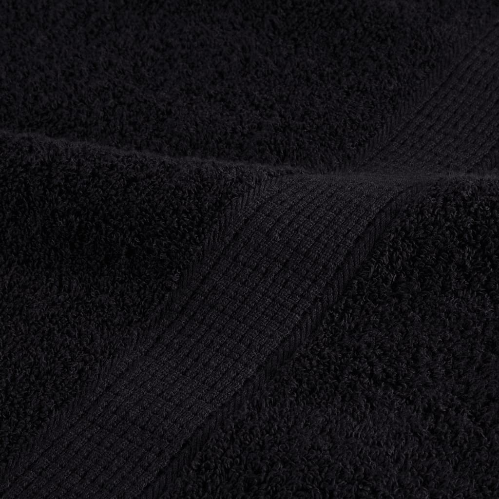 Premium håndklesett 6 deler SOLUND svart 600 g/m2