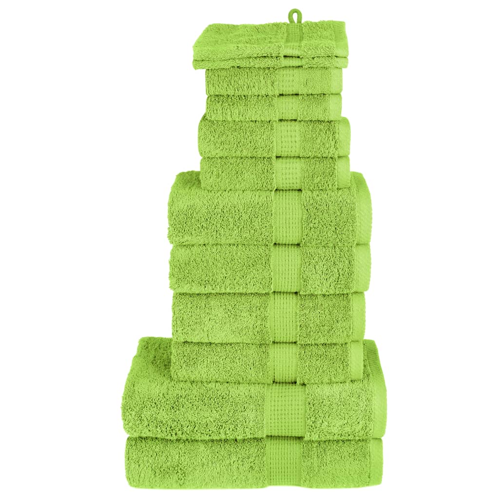 Premium håndklesett SOLUND 12 deler grønn 600 g/m2