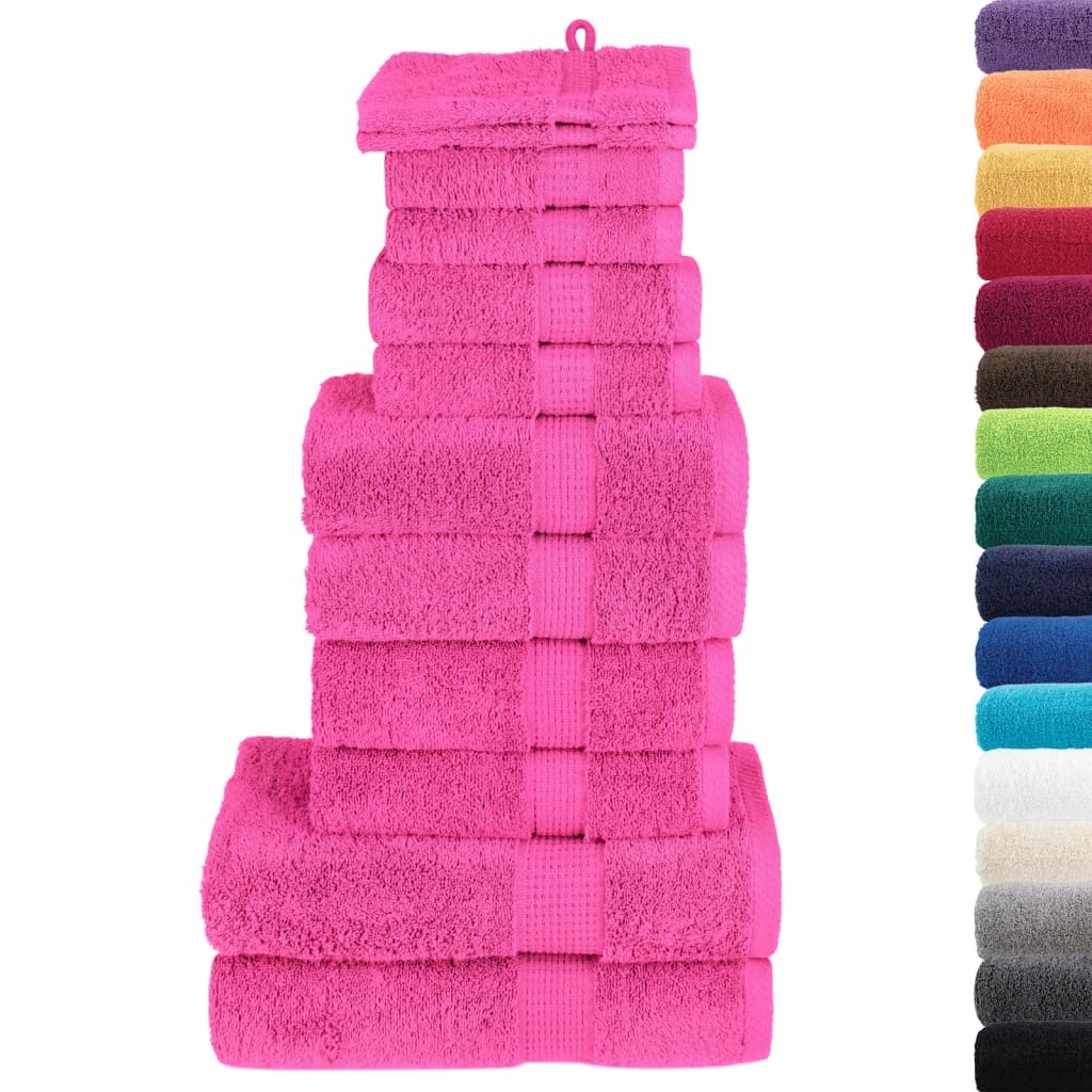 Premium håndklesett 12 deler SOLUND rose 600 g/m2