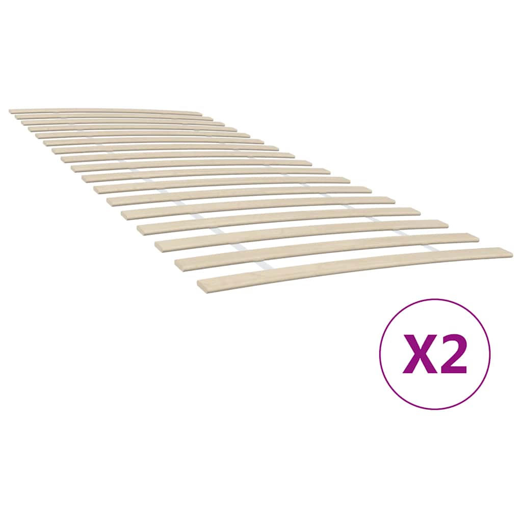 Sengebunnsutskiftning med 34 lameller 2 stk 100x200 cm