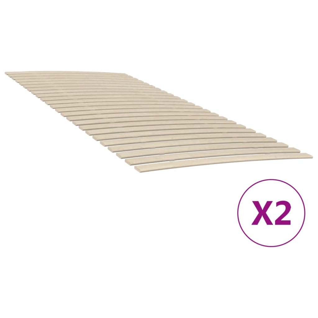 Sengebunnsutskiftning med 48 lameller 2 stk 100x200 cm