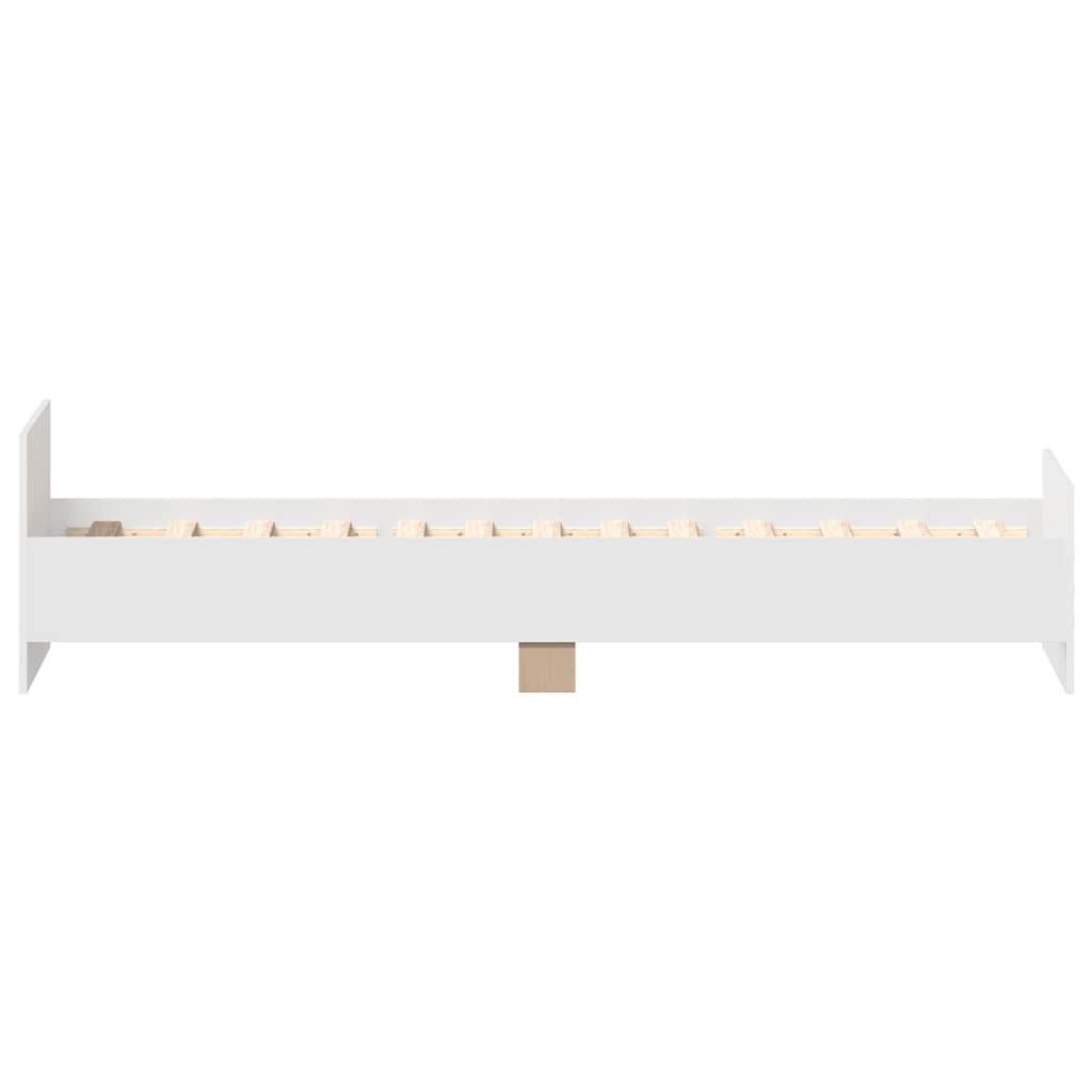 Sengeramme hvit 90x190 cm konstruert tre
