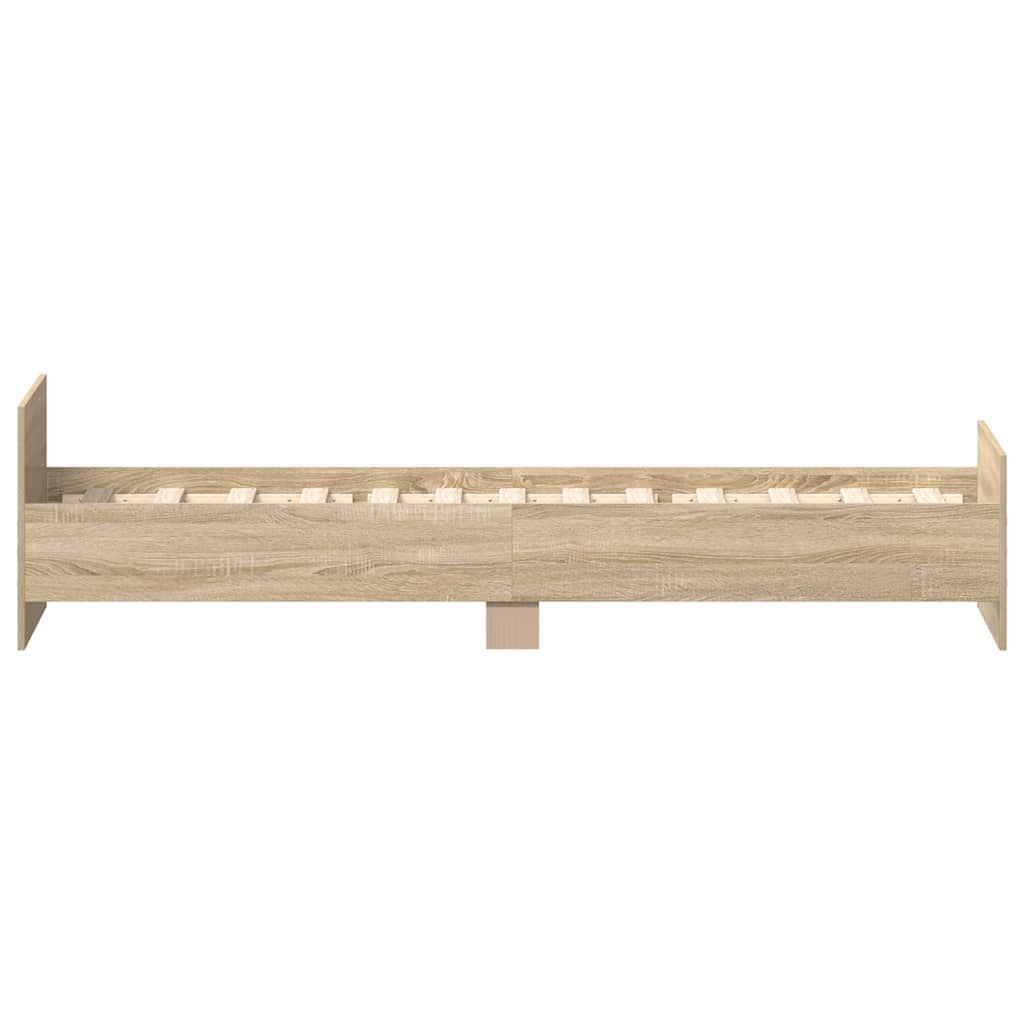 Sengeramme uten madrass sonoma eik 90x190 cm konstruert tre
