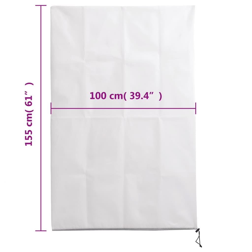 Plantefleecetrekk med glidelås 2 stk 70 g/m² 1x1,55 m