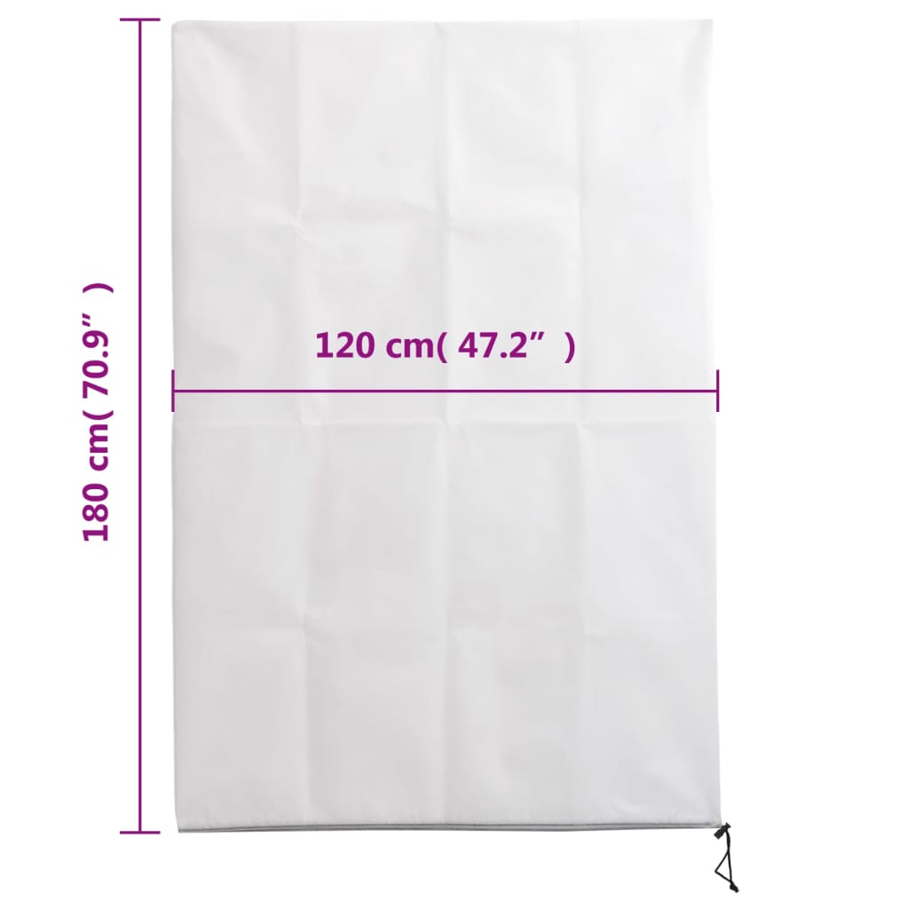 Plantefleecetrekk med glidelås 2 stk 70 g/m² 1,2x1,8 m