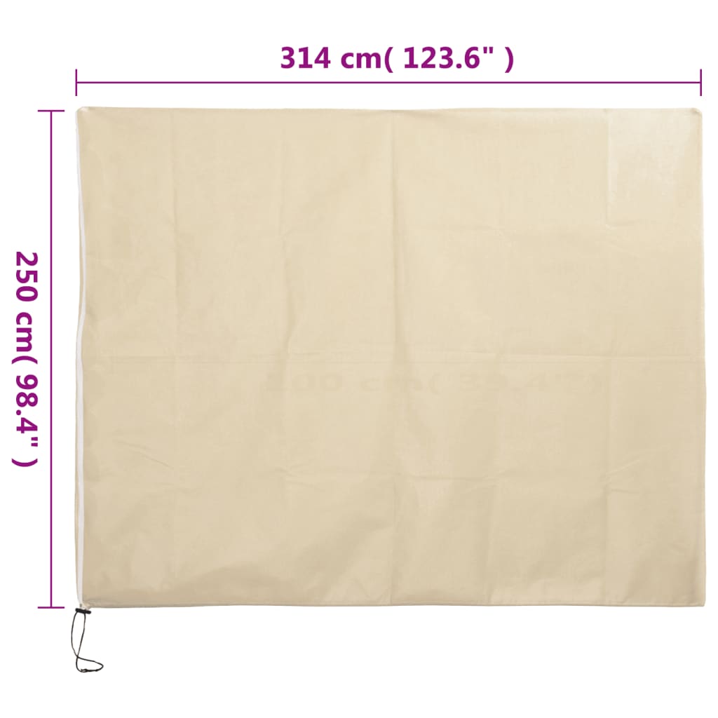 Plantefleecetrekk med glidelås 70 g/m² 3,14x2,5 m