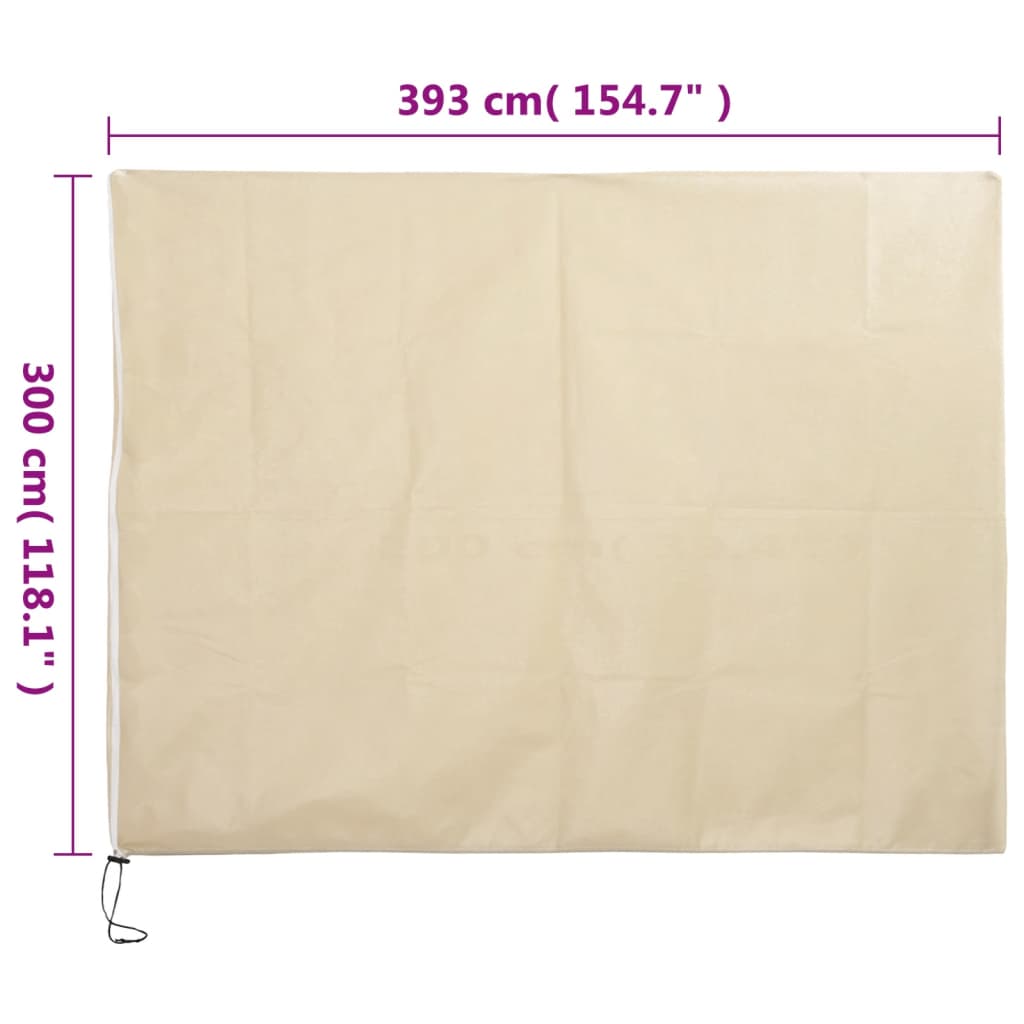 Plantefleecetrekk med glidelås 70 g/m² 3,93x3 m