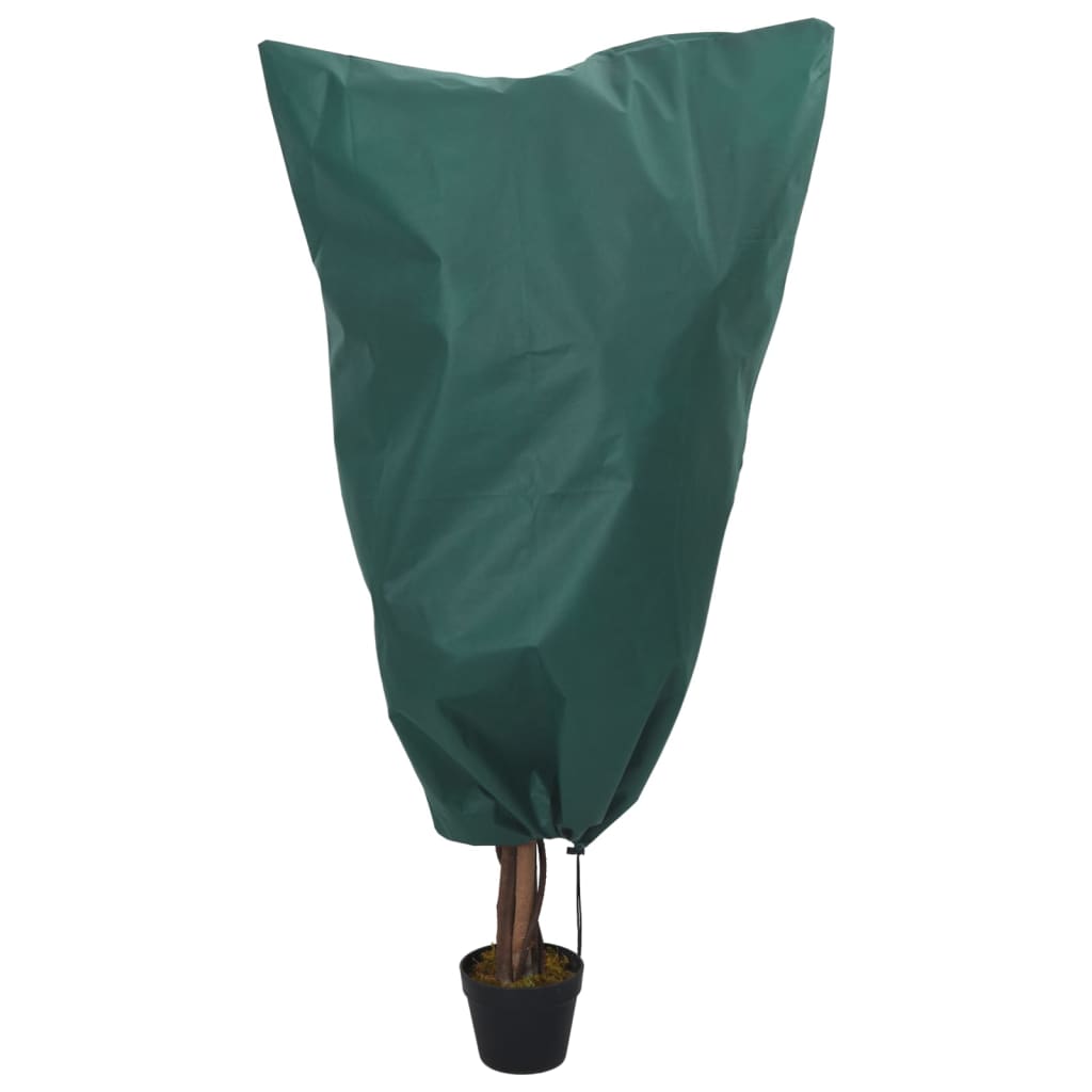Plantefleecetrekk med snor 4 stk 70 g/m² 0,8x0,8 m