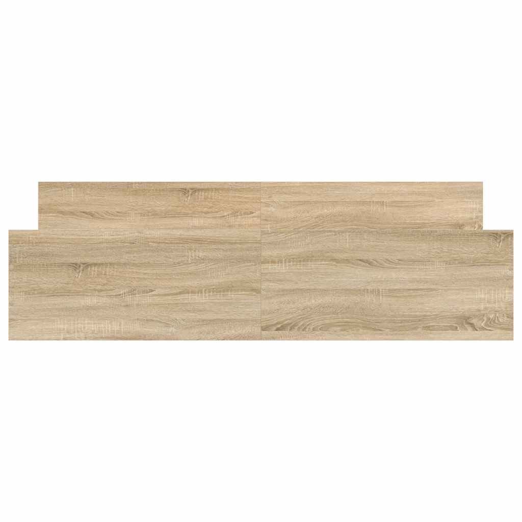 Sengeramme med hode- og fotgavl sonoma eik 200x200 cm