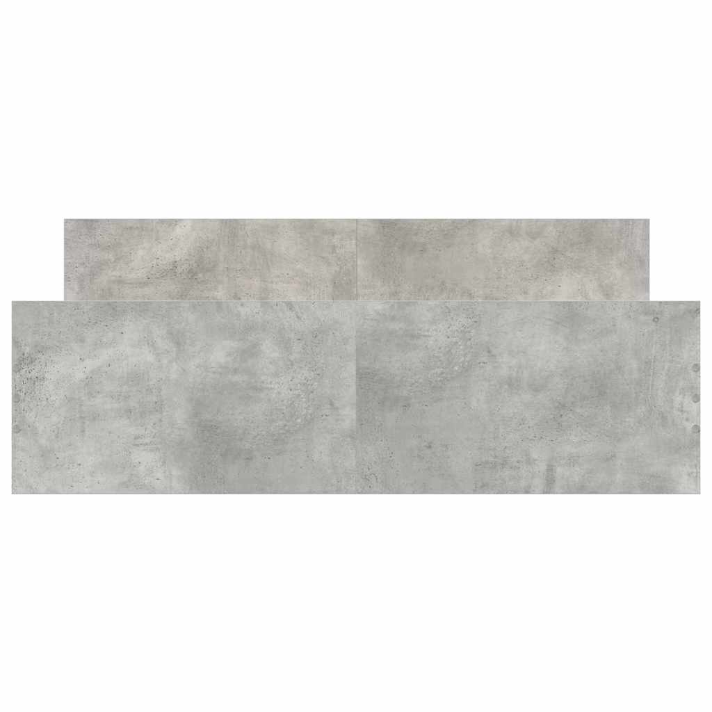 Sengeramme med hode- og fotgavl betonggrå 120x200 cm