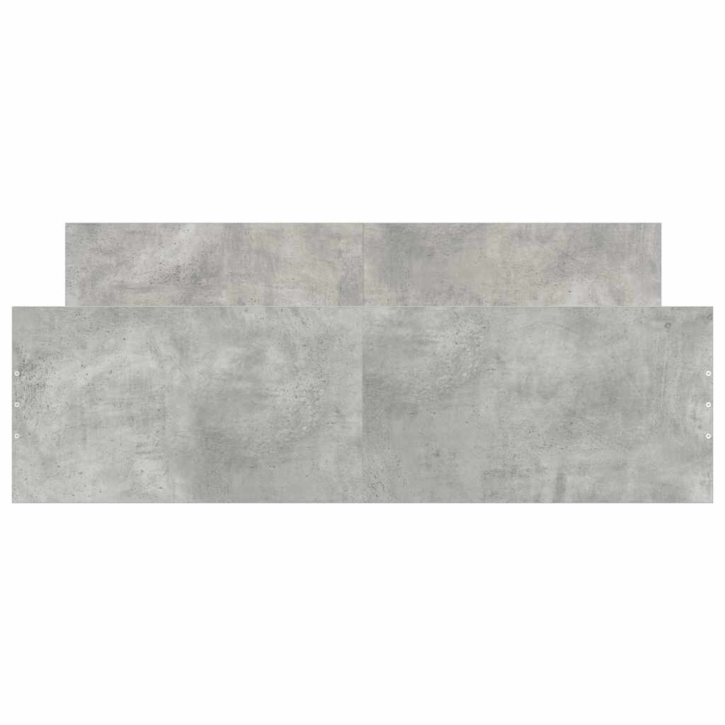 Sengeramme med hode- og fotgavl betonggrå 150x200 cm