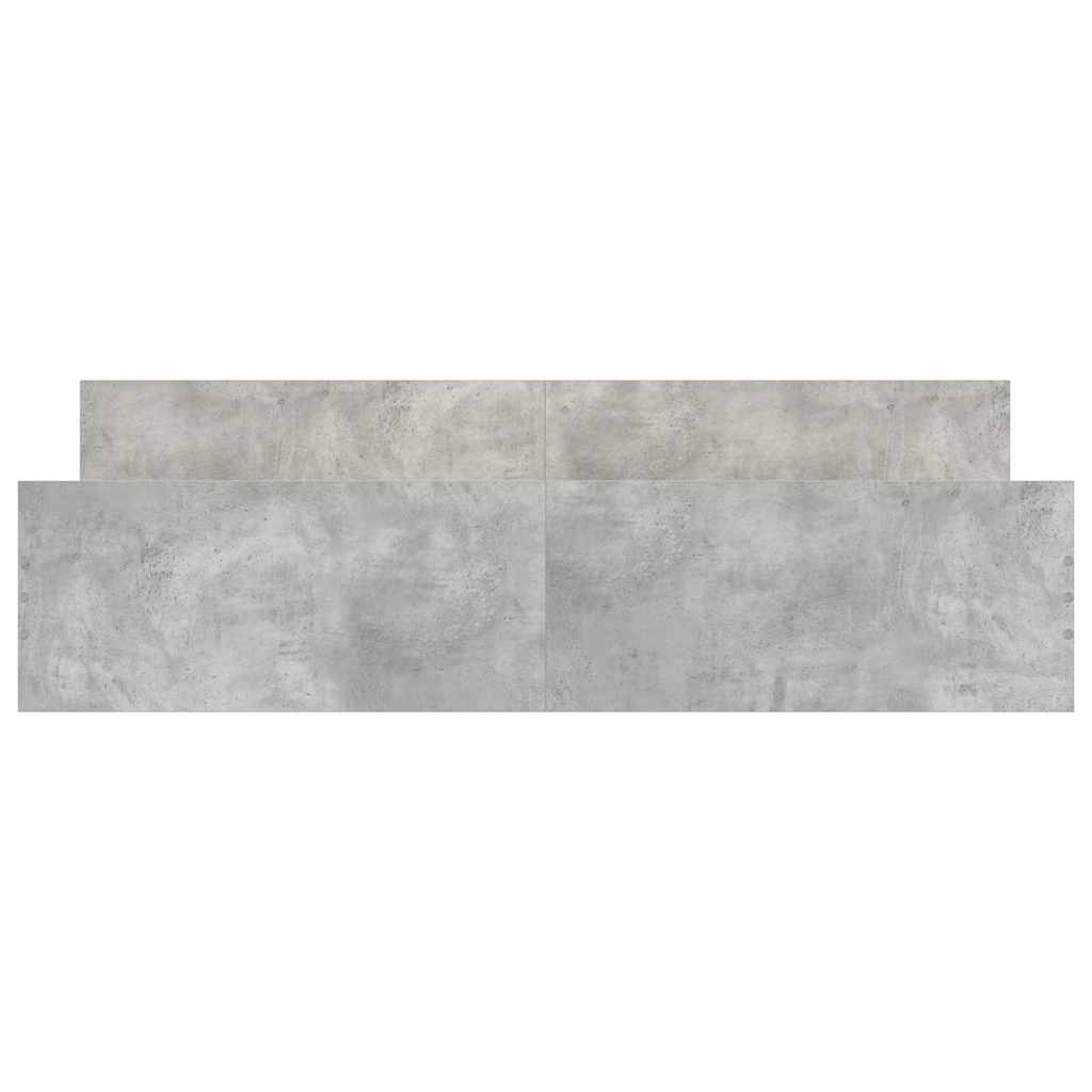 Sengeramme med hode- og fotgavl betonggrå 180x200 cm