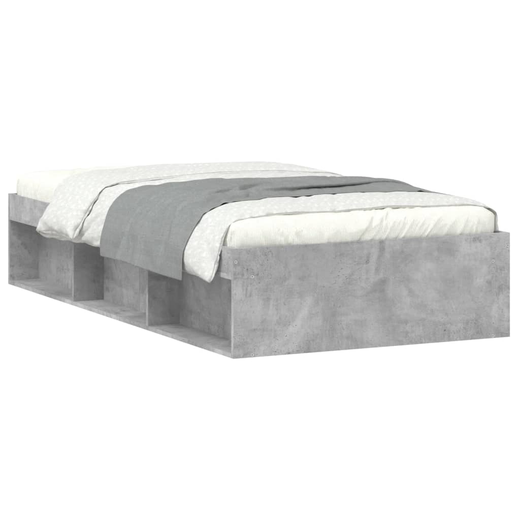 Sengeramme betonggrå 100x200 cm