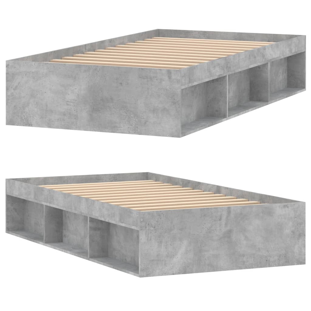 Sengeramme betonggrå 100x200 cm
