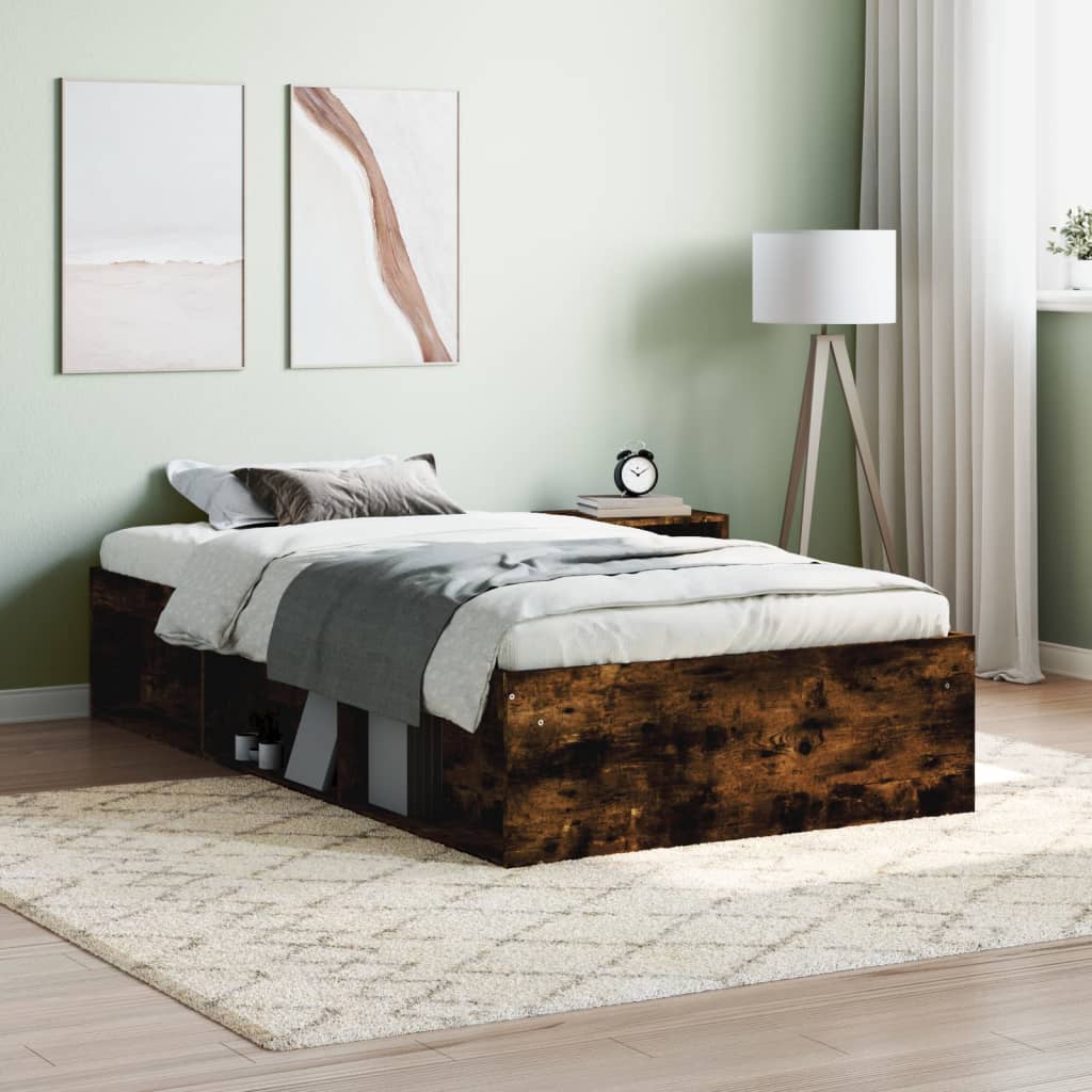 Sengeramme røkt eik 100x200 cm