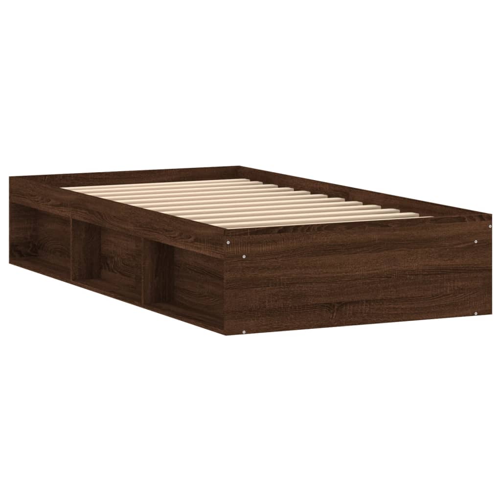 Sengeramme brun eik 100x200 cm