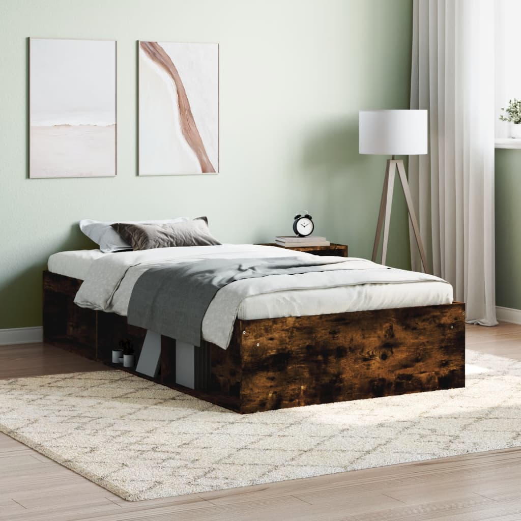 Sengeramme røkt eik 90x190 cm