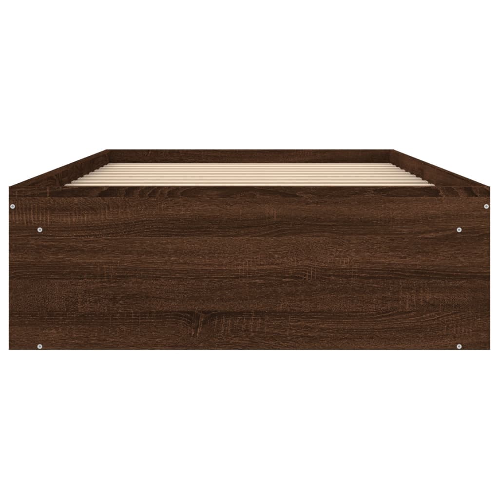 Sengeramme brun eik 90x190 cm
