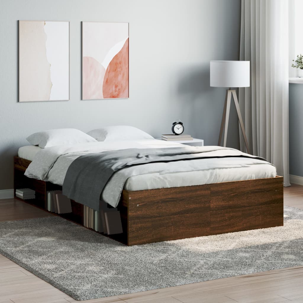 Sengeramme brun eik 120x200 cm