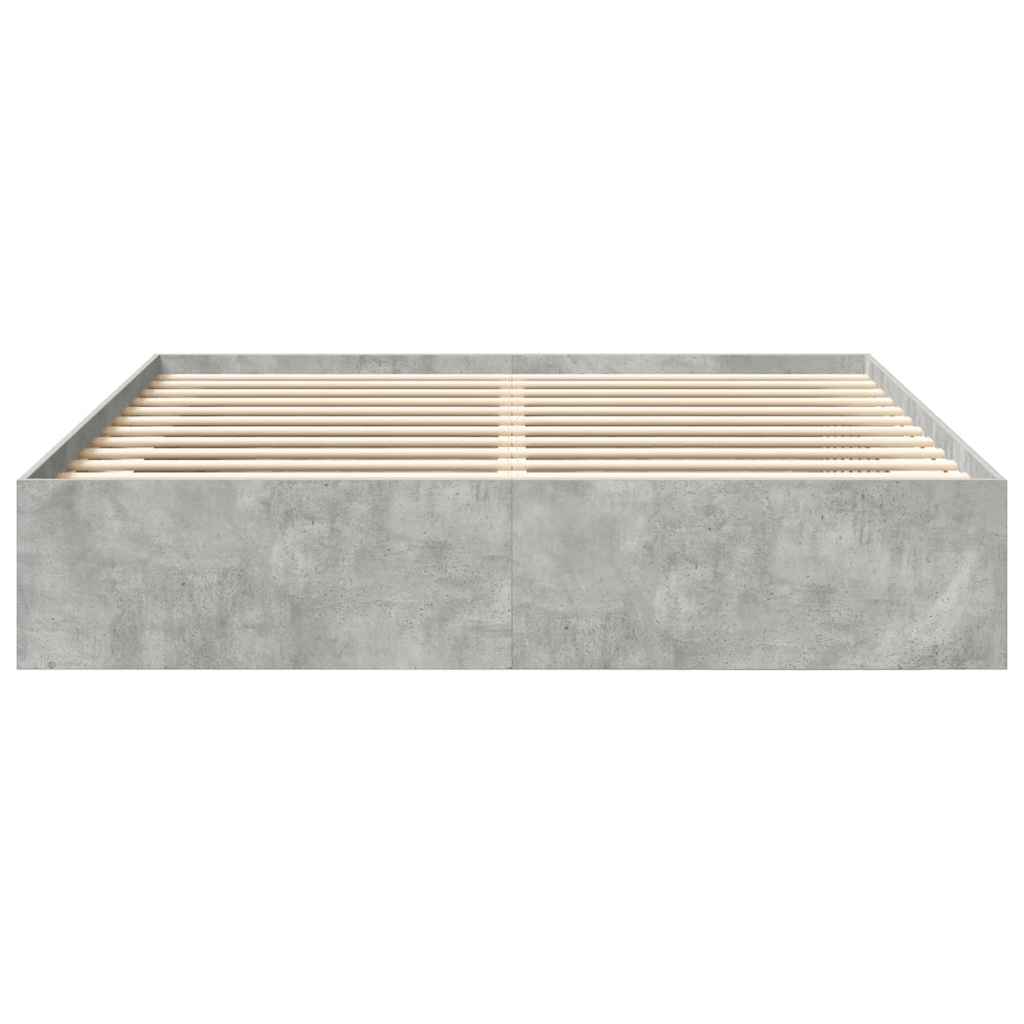 Sengeramme betonggrå 200x200 cm