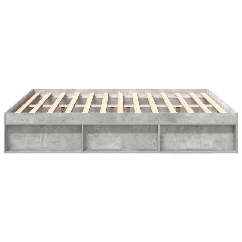 Sengeramme betonggrå 200x200 cm