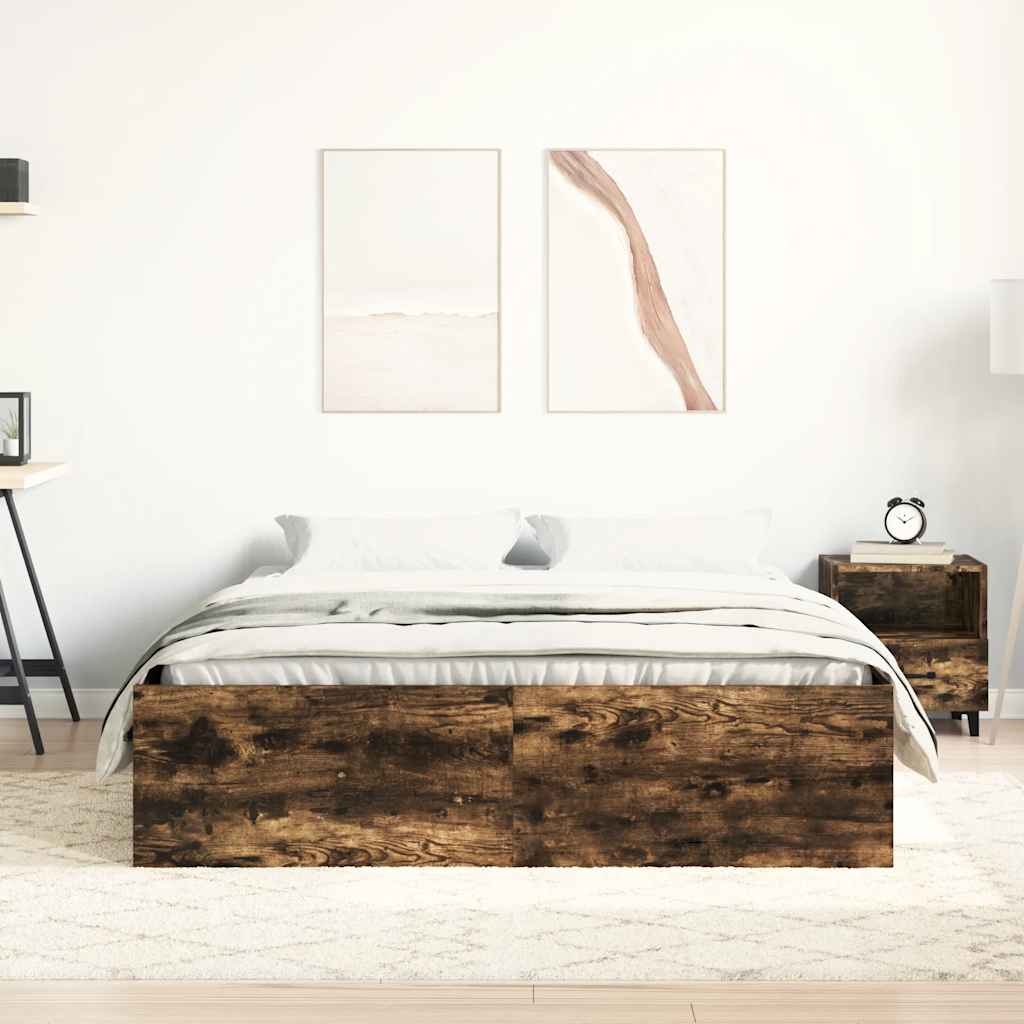 Sengeramme røkt eik 120x190 cm