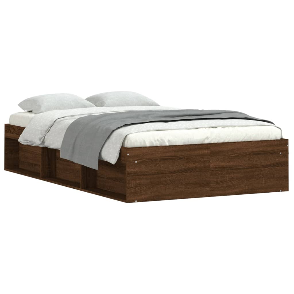 Sengeramme brun eik 120x190 cm
