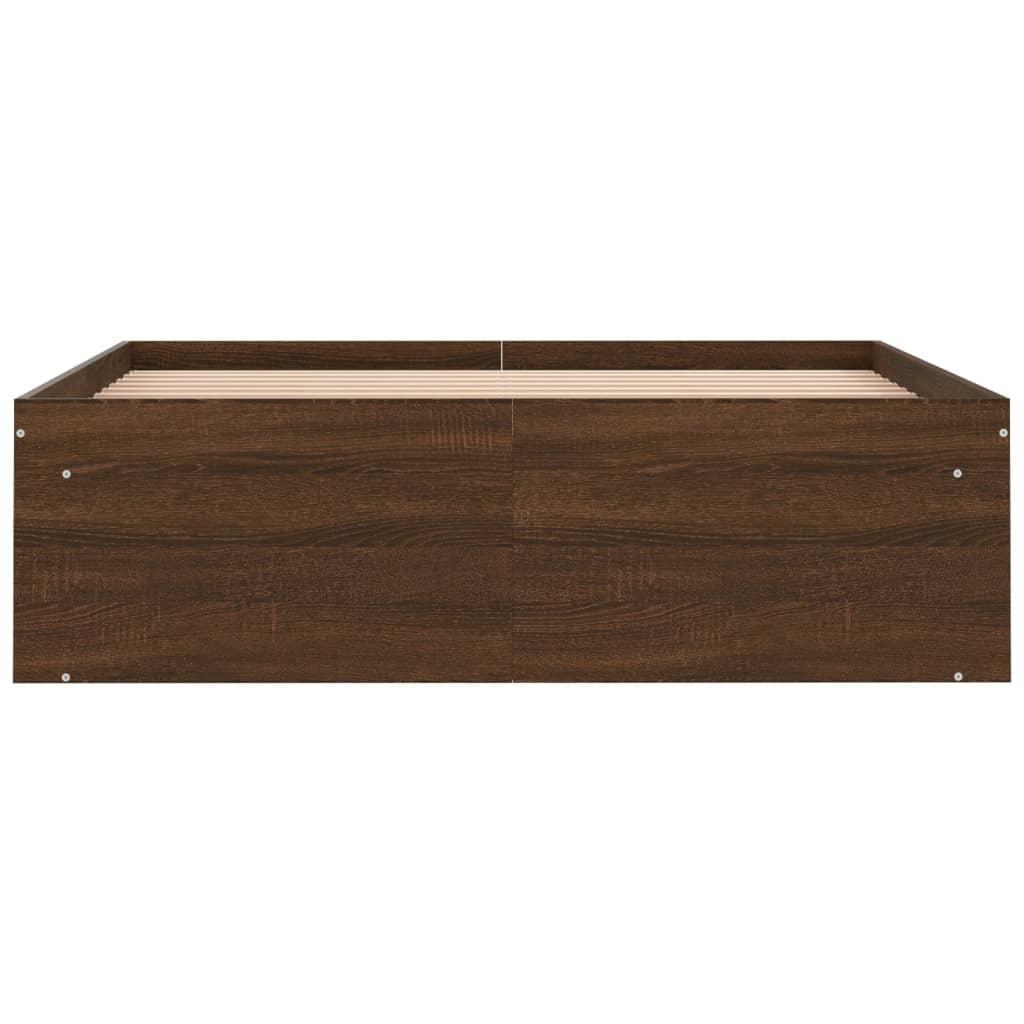 Sengeramme brun eik 120x190 cm