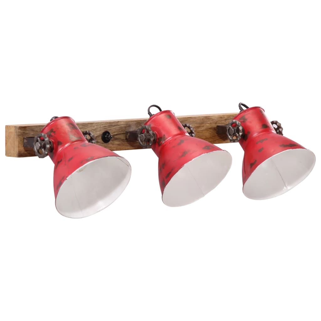Vegglampe 25 W mørkerød 65x25 cm E27