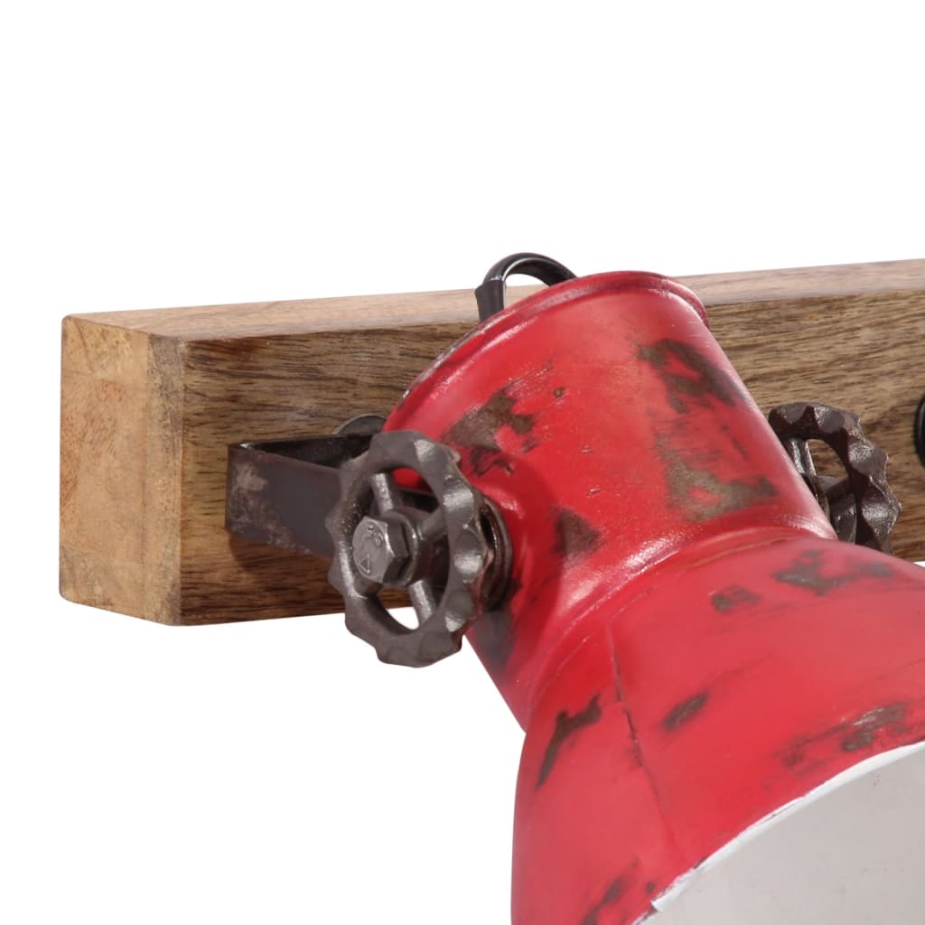 Vegglampe 25 W mørkerød 65x25 cm E27