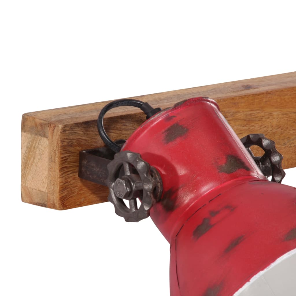Vegglampe 25 W mørkerød 45x25 cm E27