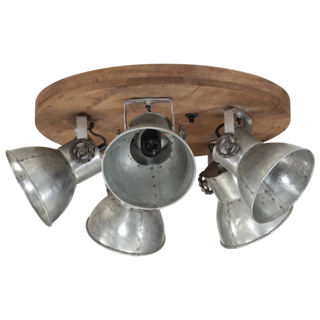 Skrivebordslampe 25 W vintage sølv 50x50x25 cm E27