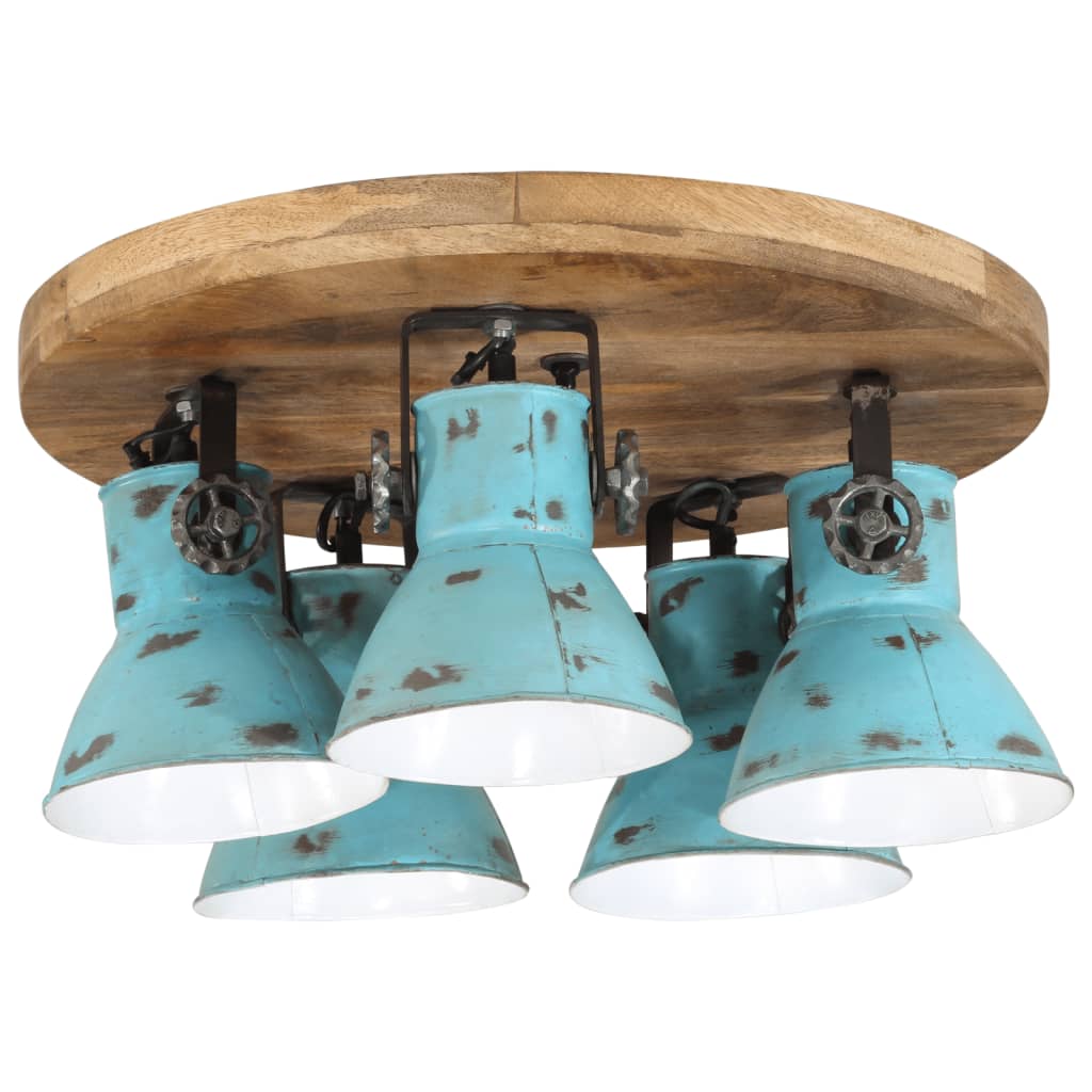 Taklampe 25 W denimblå 50x50x25 cm E27