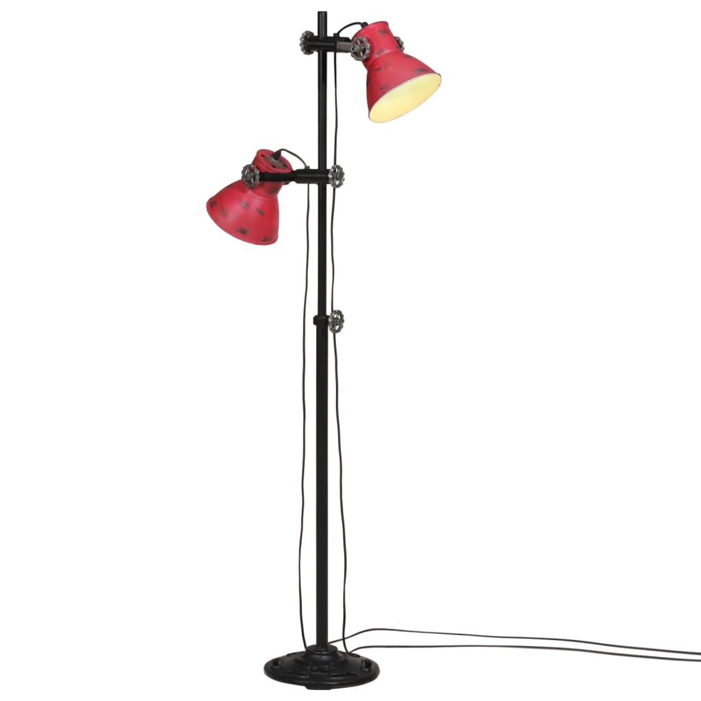 Vegglampe 25 W mørkerød 25x25x90/140 cm E27