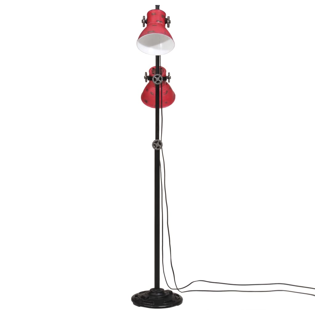 Vegglampe 25 W mørkerød 25x25x90/140 cm E27
