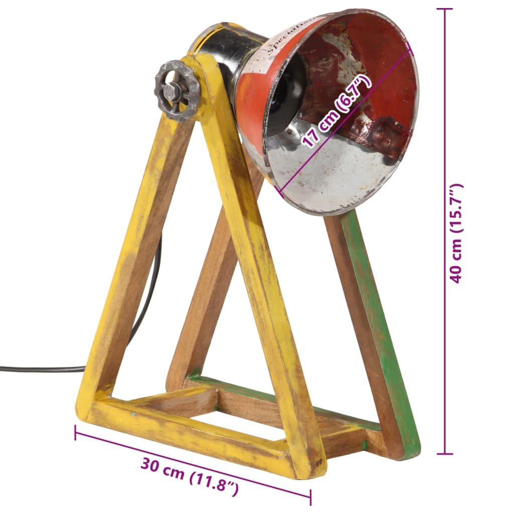 Skrivebordslampe 25 W flerfarget 30x17x40 cm E27