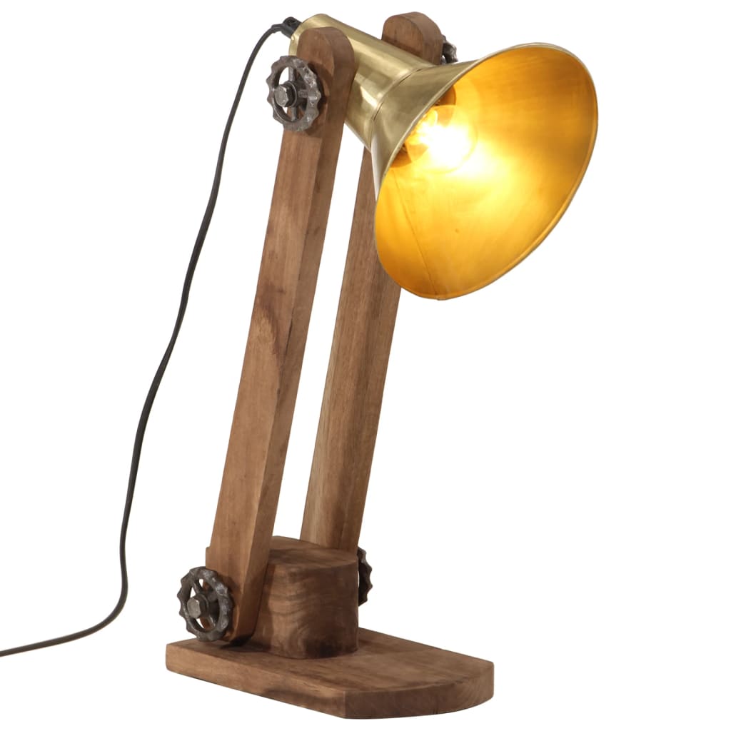 Skrivebordslampe 25 W antikk messing 23x13x52 cm E27