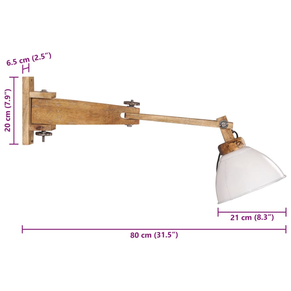 Vegglampe 25 W hvit E27