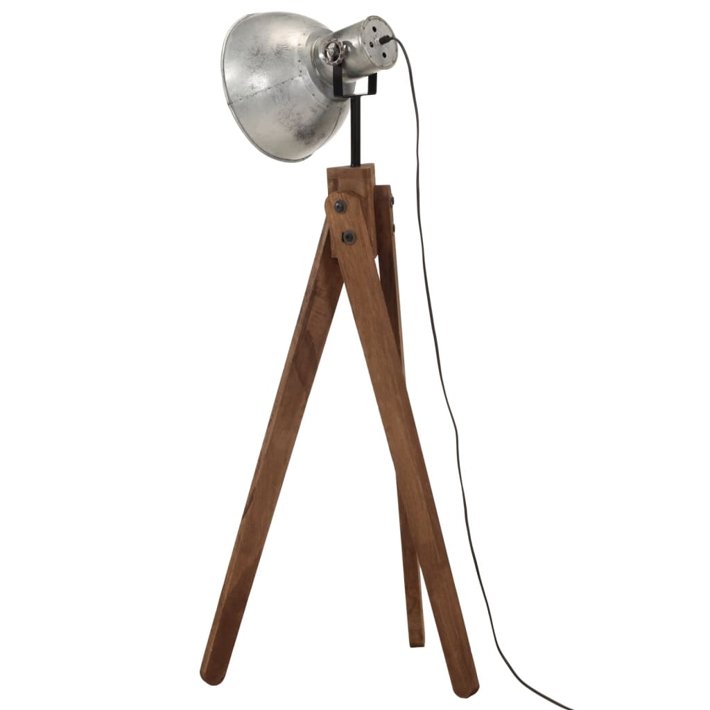 Gulvlampe 25 W vintage sølv 45x45x120 cm E27