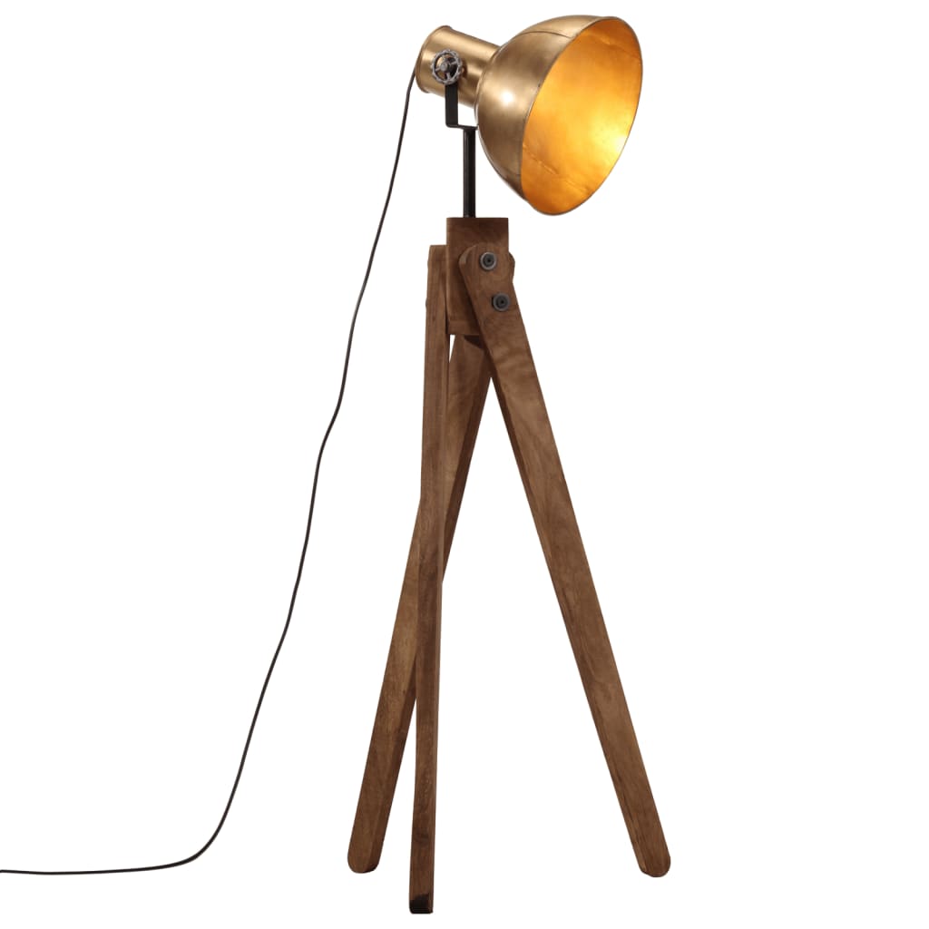 Gulvlampe 25 W vintage messing 45x45x120 cm E27