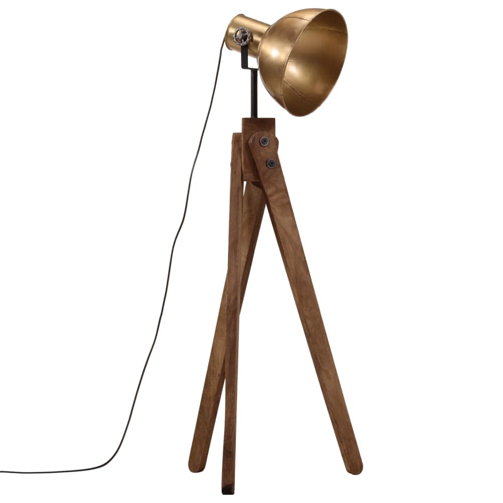Gulvlampe 25 W vintage messing 45x45x120 cm E27